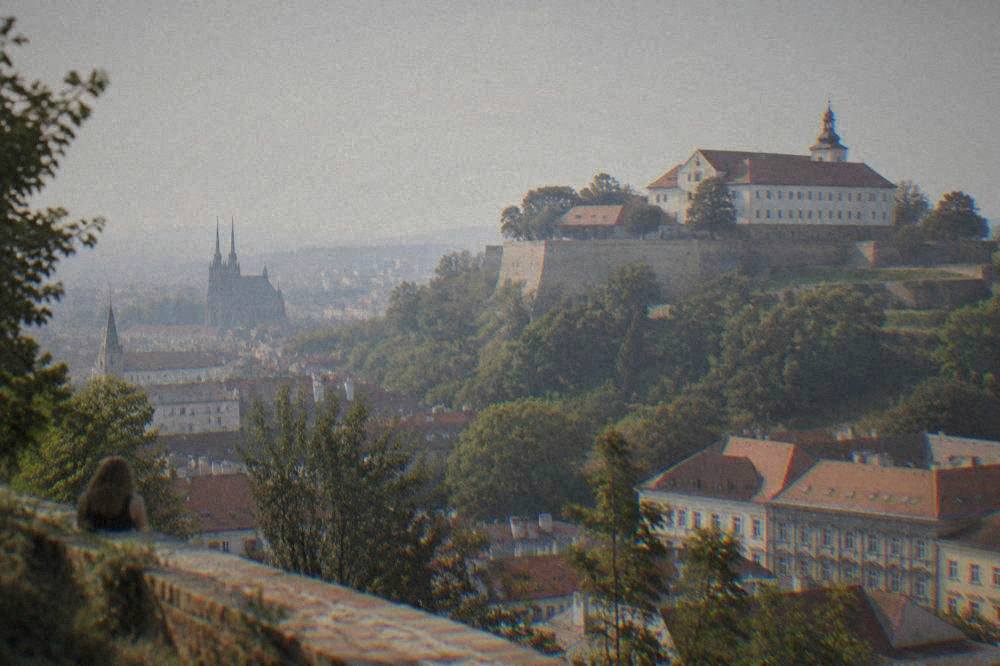 The historic skyline of Brno with Špilberk Castle on its hill above the city