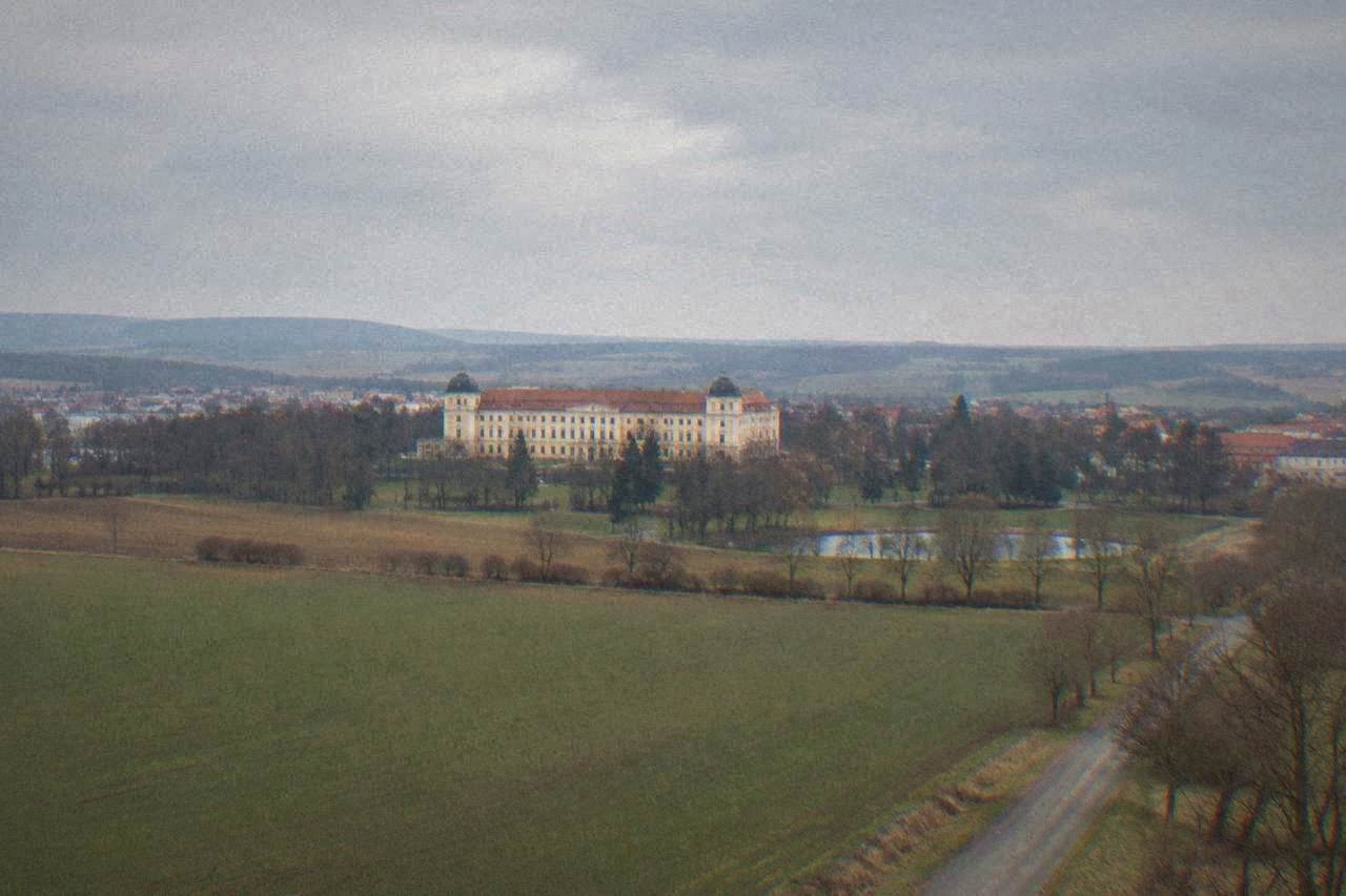 Rolling farmland and fields near Slavkov u Brna under a wide sky